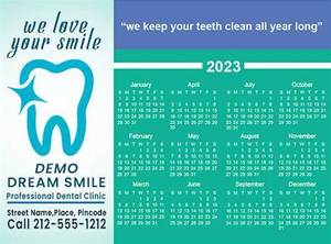 2024 2025 Custom Logo Coastal Tooth-Shaped Fridge Magnet Promotional New Year's Calendar for Dentist Souvenir or <strong>Gift</strong> - Product Image 2