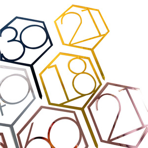 Adornos acrílicos para pasteles con números 18, 21, 30, 40, 50, 60, decoraciones para fiestas de cumpleaños, accesorios para pasteles, Honey And Sweetness - Product Image 2