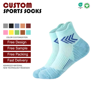 Men's Women's Youth Sports <strong>Socks</strong> Summer Terry Anti-Bacterial Moisture Wicking Ankle <strong>Socks</strong> for Basketball Outdoor Marathon - Product Image 2