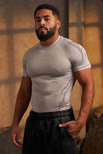 Camiseta Deportiva de Manga Corta para Hombre, Estilo Gótico, de Secado Rápido, Ajustada, Elástica, para Entrenamiento y Deportes - Product Image 3