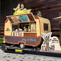 Op maat gemaakte, aanhangbare koffie- en foodtruck, vintage mobiele cateringtrailer, volledig uitgerust, mini foodtruck te koop