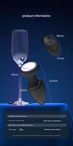 Telecomando <span class=keywords><strong>sesso</strong></span> <span class=keywords><strong>sicuro</strong></span> anale Backstab Plug colorato luminoso di ricarica vibrazione maschile masturbazione femminile <span class=keywords><strong>sesso</strong></span> adulto - Product Image 3