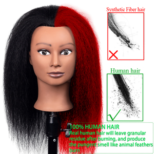 <span class=keywords><strong>Testa</strong></span> di manichino 100% capelli umani con supporto parrucchiere Styling cosmetologia manichino pratica formazione <span class=keywords><strong>testa</strong></span> di bambola - Product Image 6
