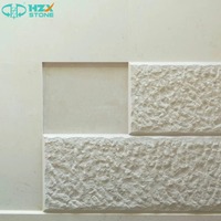Dalles de pavé en pierre naturelle HZX, pierre calcaire blanche du Portugal Porto, dalles de pavé en pierre calcaire beige avec finition surface polie
