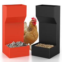 Mangeoire à volaille de haute qualité avec verrouillage grande mangeoire à poulet automatique en métal Facoty