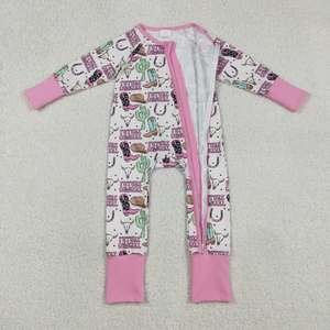 Ropa <span class=keywords><strong>de</strong></span> Manga Larga para Bebé Niña <span class=keywords><strong>de</strong></span> 0 a 3 Meses, <span class=keywords><strong>Mono</strong></span> <span class=keywords><strong>de</strong></span> Bebé con Cremallera Beige, Diseño <span class=keywords><strong>de</strong></span> Futura Vaquera, <span class=keywords><strong>Cabeza</strong></span> <span class=keywords><strong>de</strong></span> Vaca Alpina y Botas <span class=keywords><strong>de</strong></span> Cactus - Product Image 2