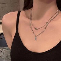 Nouveau design, collier double couche pour clavicule, simple et élégant, accessoires de marque superposables