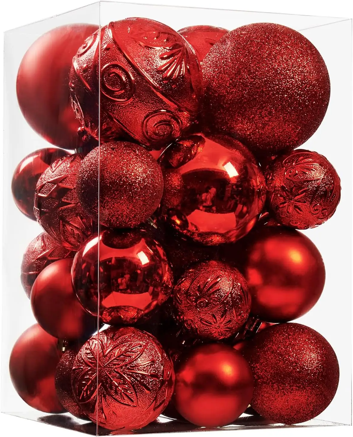 Hot Sale Xmas Gift 8Cm Mat Effen Plastic Kerstbal Met Hang Lijn Plastic Ornament Voor Kerstboom Decoratie