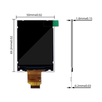 2,83 Zoll IPS TFT LCD-Anzeigemodul 480*640 Auflösung MIPI-Schnittstelle ST7701S Treiber-IC 450 Cd/m² Hohe Helligkeit Quadratischer Bildschirm