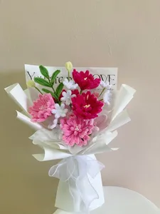Bouquet <span class=keywords><strong>de</strong></span> tulipes torsadées fait main DIY – Kit <span class=keywords><strong>de</strong></span> matériaux pour fleurs artisanales – Bouquet <span class=keywords><strong>de</strong></span> fleurs tissées à faire soi-même – Cadeau pour petite amie - Product Image 6
