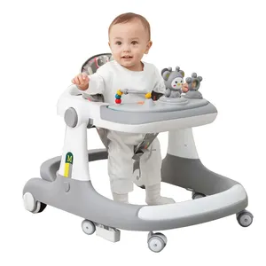 2024 novo carrinho de bebê andador com música e rodas 3 em 1 andadores grandes