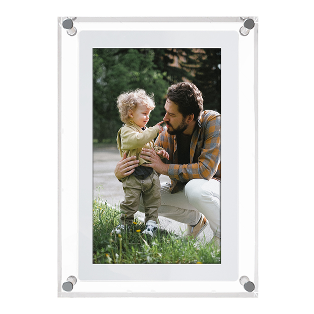 2024 Full Format Digital Photo Frame New Design Acrylic Glass Table Nft Photo Frame Digital Frame Photo And Video