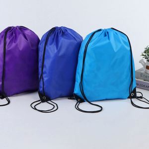 Custom Nylon Draw String <b>Backpack</b> Recycled Waterproof 210D Polyester Drawstring Bag With Logo - Product Image 2