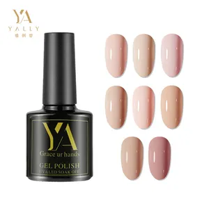 Ngâm tắt 8 cái gel sơn móng tay thiết lập tự nhiên Nude màu hồng màu sắc LED Nail Gel làm móng tay Kit DIY Home Salon