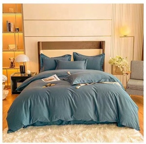 Vente en gros de linge de lit de luxe en microfibre 100%, 4 pièces, taille USA, UK, Allemagne, <span class=keywords><strong>France</strong></span>, housse de couette et taies d'oreiller, ensemble de literie uni - Product Image 4