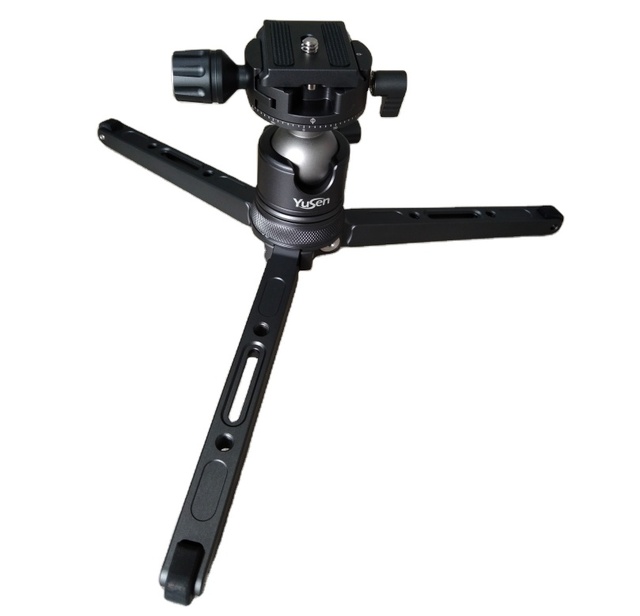CNC Professional Mini Portable Desk Tripod Heavy-Duty Aluminum Angle Adjustment Ball Head 40kg Load Capacity Bubble Level Ring