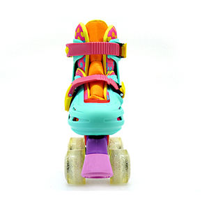 Chaussures de sport personnalisées en plastique dur pour enfants Quad <span class=keywords><strong>Roller</strong></span> réglable professionnel <span class=keywords><strong>avec</strong></span> <span class=keywords><strong>bouton</strong></span> poussoir facile à résister aux chocs - Product Image 2