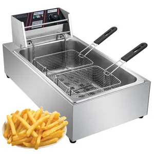 Freidora eléctrica de patatas fritas, máquina para freír patatas fritas a gas