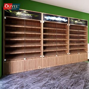 Fabricante <span class=keywords><strong>de</strong></span> madera Gabinete para fumar Cigar Humidor Room Cigarette Display Case Custom Cedar Wood Cigar Cabinet Wooden Showcase - Product Image 2