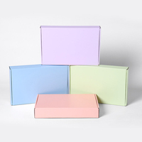 Boîte d'expédition pliable auto-érectible en carton ondulé de 2 mm, écologique, recyclable, réutilisable, impression personnalisée, couleur pastel, emballage cadeau pour