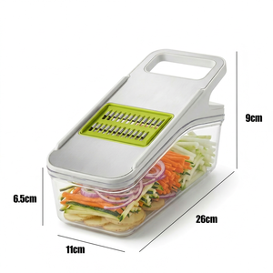 LOVFE Mandoline à légumes manuelle, coupe-légumes multifonctionnel, hachoir à oignon, trancheuse pour la préparation des repas à la maison et la <span class=keywords><strong>cuisine</strong></span> - Product Image 6