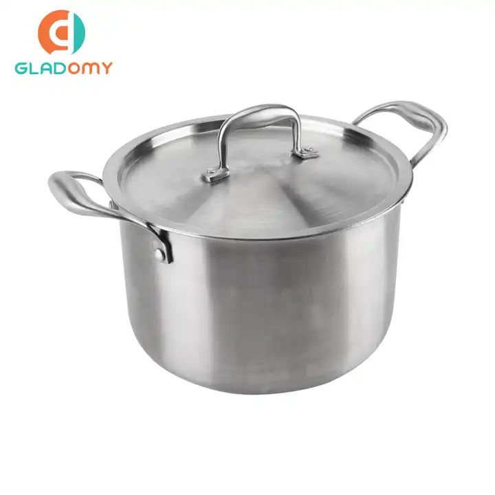 Stainless Steel Dutch Oven Household Kitchen Double Ear Handle With  Stainless Steel Cover - Buy Stainless Steel Dutch Oven Household Kitchen  Double Ear Handle With Stainless Steel Cover Product on