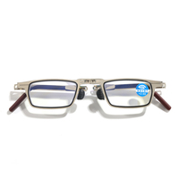 En gros à la mode ultra-mince mini métal pliant anti lumière bleue bloquant hommes femmes lunettes poche pliable lunettes de lecture