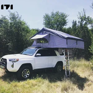Staal Pvc Polyester Fiber Offroad Van 2023 Rav4 Camper Trailer Hard Top Truck Bed Pop Up Auto Tent Met Keuken davenport