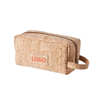 Gros Personnalisé Grand Liège Organisateur Cosmétique Trousse Maquillage Étui Voyage Étanche avec Fermeture Éclair Cadeau Écolog