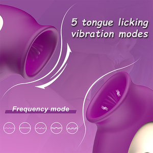 Stimulateur Vibrant Étanche pour Langue et Clitoris, Jouet Sexuel Féminin, Vibrateur Oral à Succion et Léchage - Product Image 3