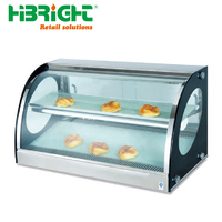 Vitrine chauffante commerciale en acier inoxydable pour pizzas et plats chauds, électrique/gaz, pour snacks