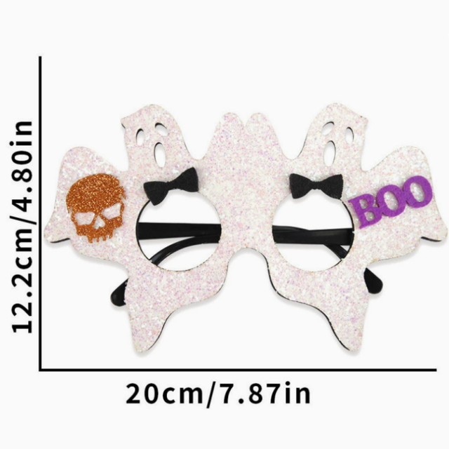 Boo Ghost Style Outdoor Event Ornaments Halloween Dress up High Quality Eyeglasses Frame Multiple Pattern Party Props