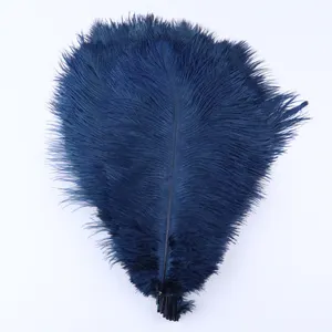 面料的衣服羽状物 30-35厘米藏青色鸵鸟羽毛狂欢节服装缝制工艺品婚礼花