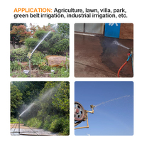 Arroseur de jardin agricole en métal, système d'irrigation rotatif à 360° avec entraînement par engrenages, réglable pour pelouse et ferme