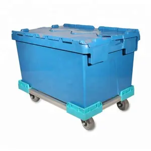 Chinese manufacturer quality plastic container moving dollies