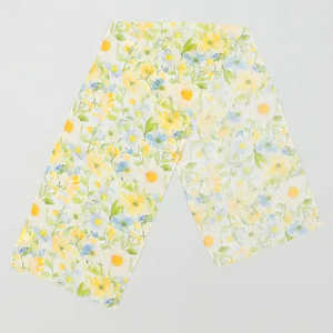 Pañuelo ligero de algodón y seda hecho en India con estampado de flores en acuarela, pañuelo ligero para mujer. - Product Image 5