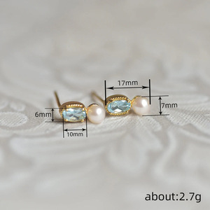 Eleganti Orecchini a Perno con Perline per Donne, Design Femminile Delicato, Accessori per Orecchie da Indossare Quotidianamente - Product Image 3