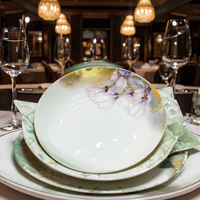 Nouveaux services de table en porcelaine fine de style européen durables pour les restaurants et les hôtels