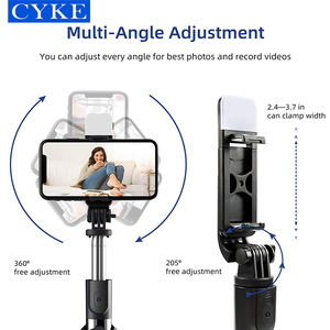 CYKE L02s Perche à selfie trépied avec éclairage d'appoint, compacte, avec télécommande Bluetooth détachable pour prendre des photos - Product Image 5