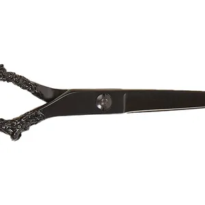 Tijeras de peluquería de dragón negro para hombres, tijeras planas de barbería, cuchilla afilada, herramientas de corte de pelo