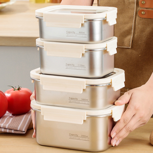 Boîte à lunch en acier inoxydable avec couvercle pour conserver les fruits frais, boîte à lunch bento, boîte à lunch personnalisée de qualité supérieure - Product Image 1