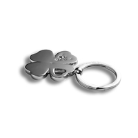 Vente en gros Trèfle à quatre feuilles Métal Coeur Porte-clés Diamant Cristal Strass Porte-clés pour les filles