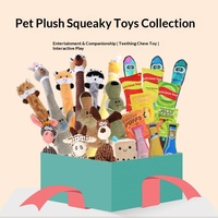 Collection de jouets en peluche noués pour chien avec fonctions apaisantes et de dentition – Jouet interactif pour animaux de compagnie