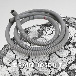 Kits d'extension de tuyau de vidange pour <span class=keywords><strong>lave</strong></span>-<span class=keywords><strong>linge</strong></span> manuel ORVOS avec sortie flexible ondulée et logo sérigraphié - Product Image 2