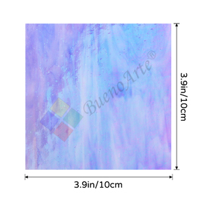 Lastra <span class=keywords><strong>di</strong></span> <span class=keywords><strong>Vetro</strong></span> Iridiscente 10x10cm 3mm Resistente all'Acqua Varietà <span class=keywords><strong>di</strong></span> Colori <span class=keywords><strong>Vetro</strong></span> Tiffany per Mosaici Fai-da-Te <span class=keywords><strong>di</strong></span> Buenoarte - Product Image 2
