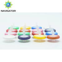 Diskon besar OEM 25mm penyaring penyemprot 0,22um hidrofilik PTFE presisi tinggi untuk Lab