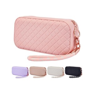 Sac cosmétique portable en silicone pour femme, pour voyage, imperméable avec fermeture à glissière - Product Image 1
