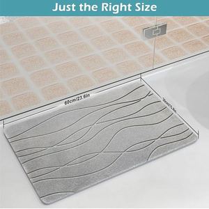 Tapis de bain antidérapant en diatomite, séchage rapide, doux, absorbant, pour la maison, l'entrée de la baignoire - Product Image 2