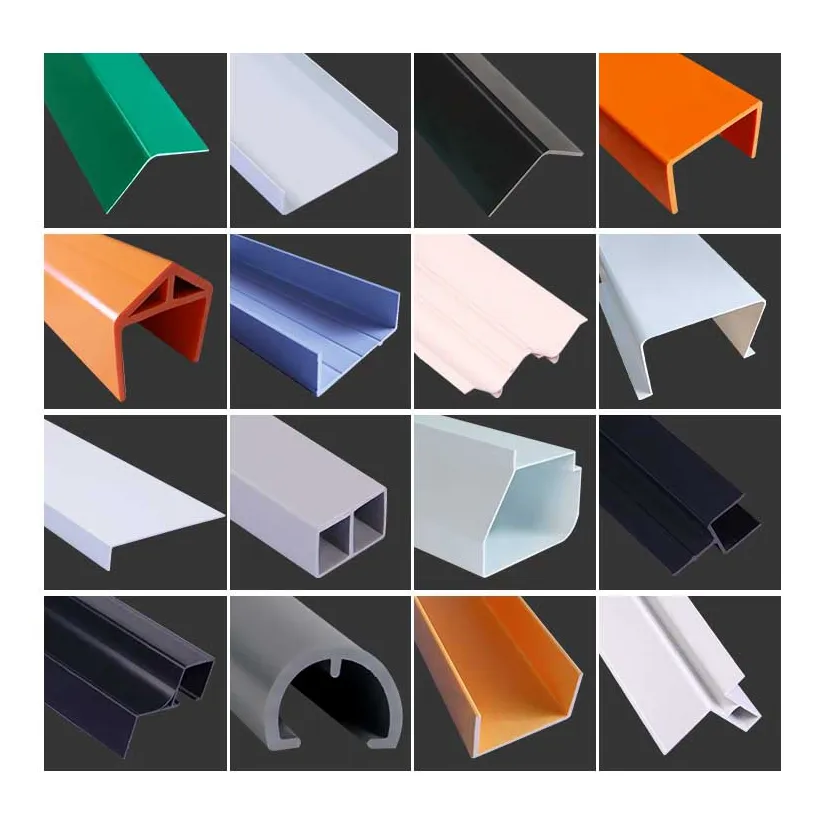 Fabrika kaynağı PVC profilleri plastik siyah PVC şerit OEM özelleştirilmiş ekstrüzyon PVC profil üretici