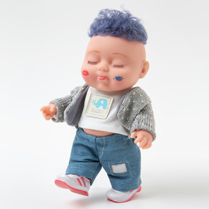 Muñeca de vinilo con boca abierta, muñeca genial de 22 cm, muñeca de regalo moderna para niños y niñas que se puede cambiar de ropa. - Product Image 5